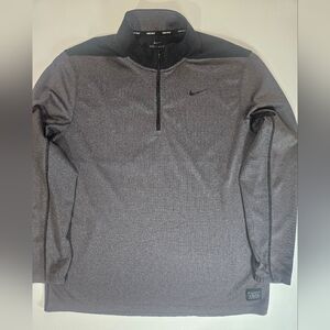 Nike Golf‎ Mens Pullover Size XL Grey Black Swoosh Dri-fit Activewear Sweatshirt